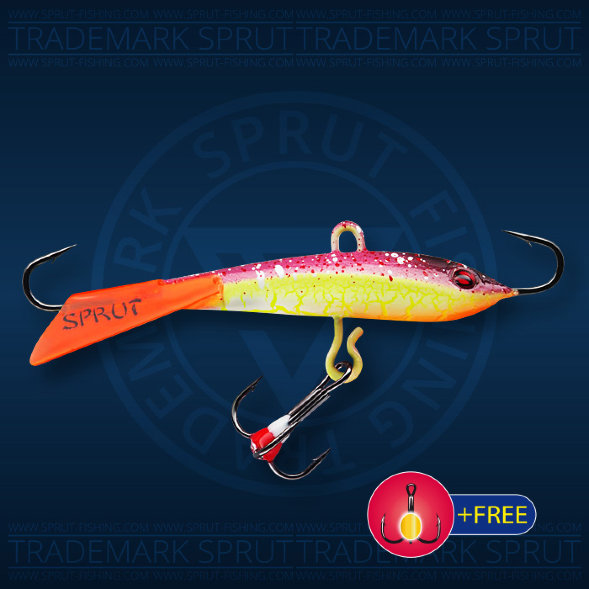 Балансир рыболовный для зимней рыбалки Sprut Tanpo №7 18г 65мм WVSPK-UV+тр. с ф/к