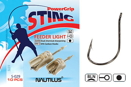 Крючок Nautilus Sting Feeder Light S-029BLN №12 10шт