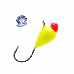 Мормышка вольфрамовая Lumicom Капля с ушком d5.0 обмазка с камнем 10шт