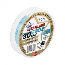 Леска IAM Starline 3D Fishing Line 50m, диаметр 0,24 мм Голубой