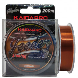 Фидерная леска KAIDA FEEDER SINKING BROWN цвет бургундия 200 M 0,203 мм