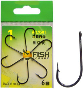Крючок FISH SEASON Viking №3/0 BN 4шт 9501-0053F